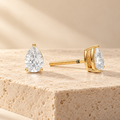Lab Grown Diamond Pear Studs 1 TCW